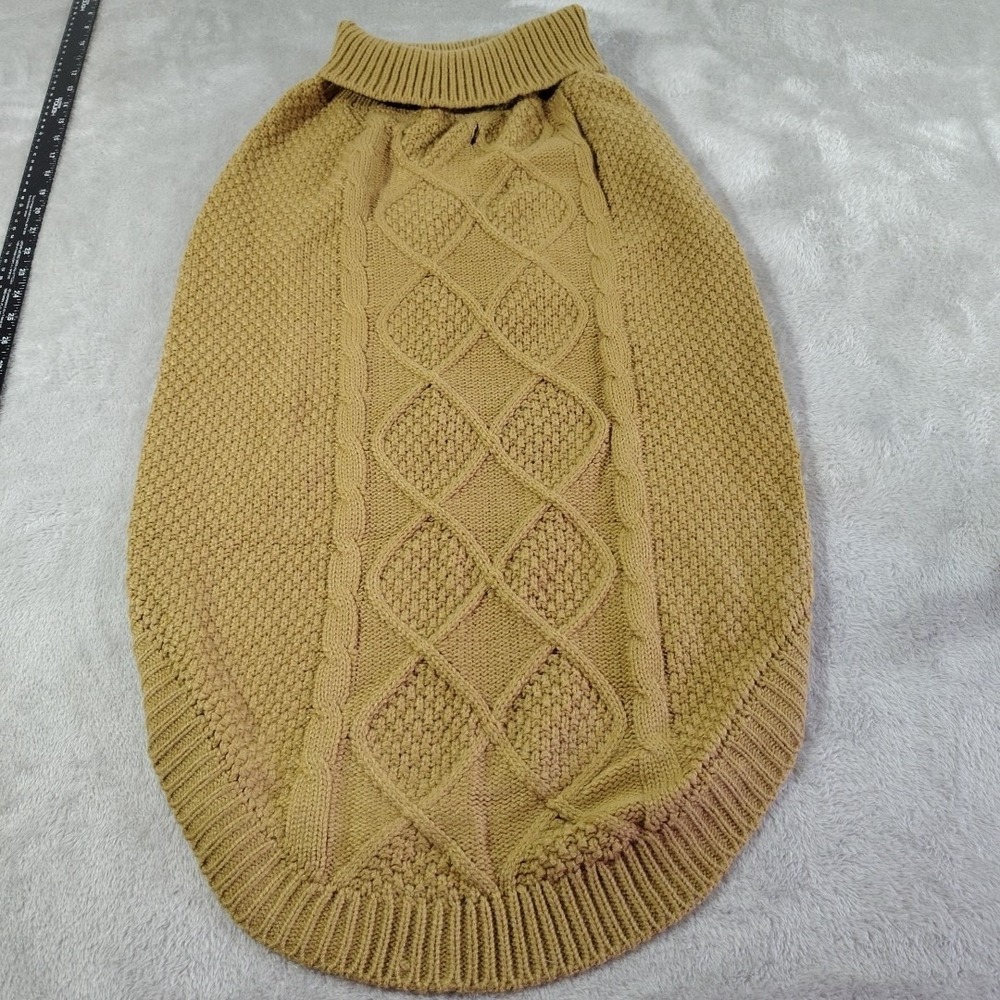 Fisherman Style Dog Sweater‎ 3XL Tan Cape Cod Fall Spring Walks Stylish Big